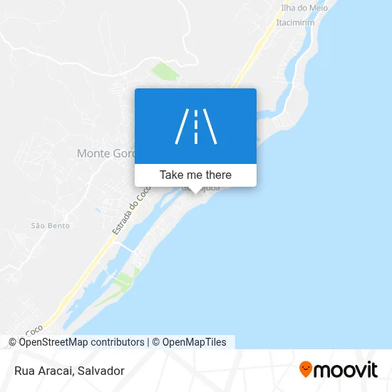 Rua Aracai map