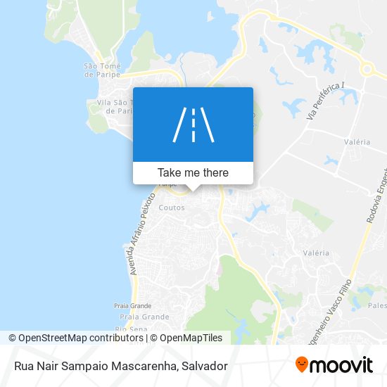 Mapa Rua Nair Sampaio Mascarenha