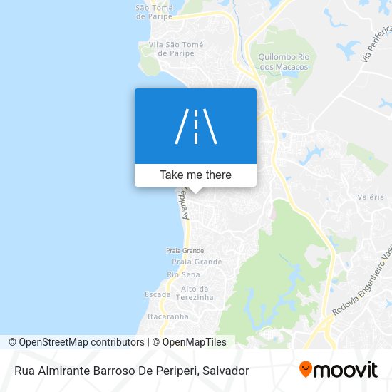 Rua Almirante Barroso De Periperi map