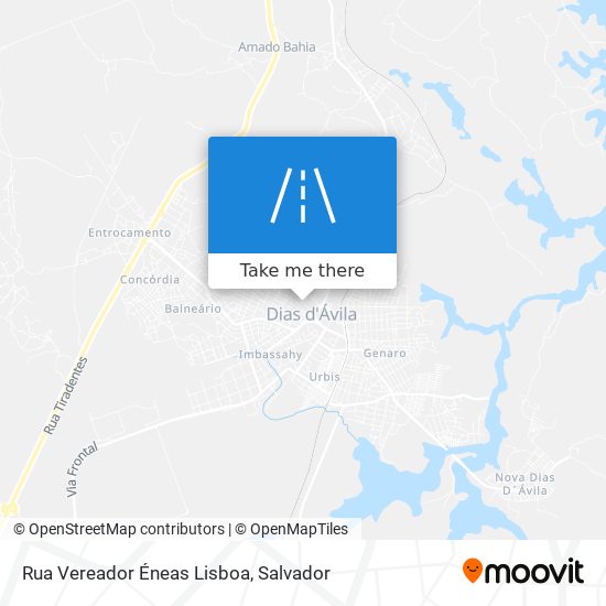 Mapa Rua Vereador Éneas Lisboa