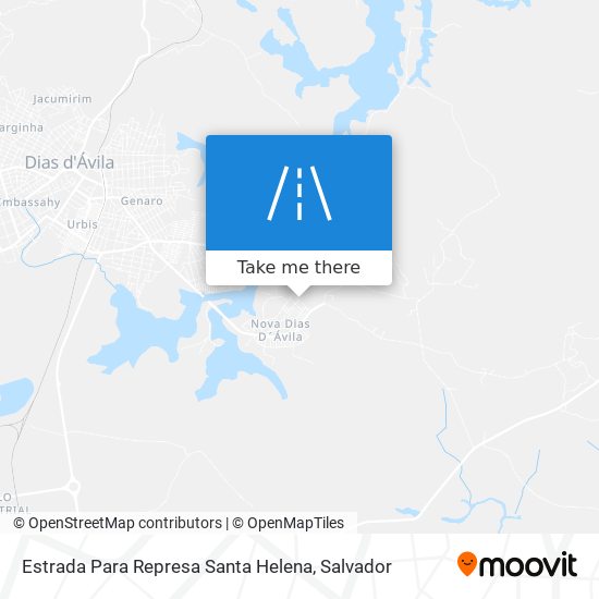 Mapa Estrada Para Represa Santa Helena