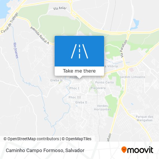 Caminho Campo Formoso map