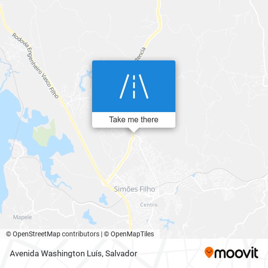 Mapa Avenida Washington Luís