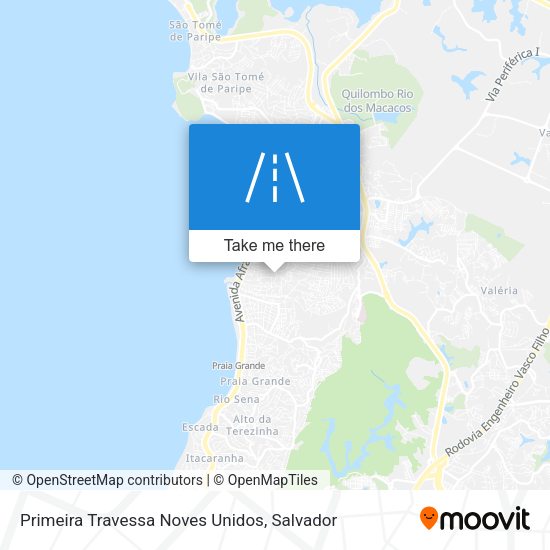 Primeira Travessa Noves Unidos map