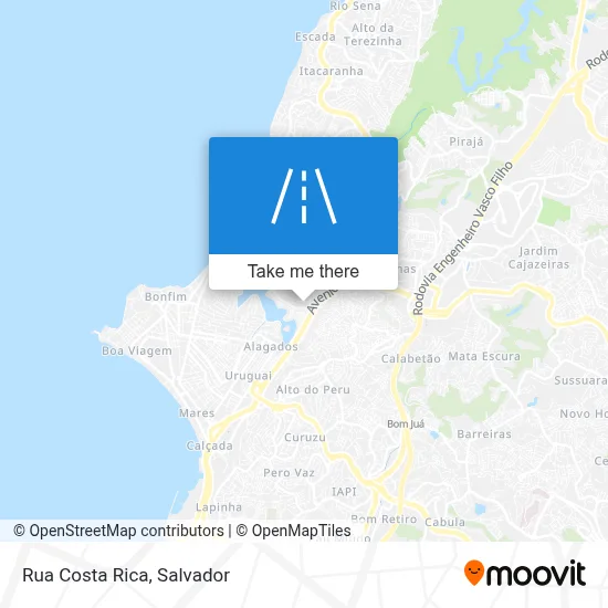 Rua Costa Rica map