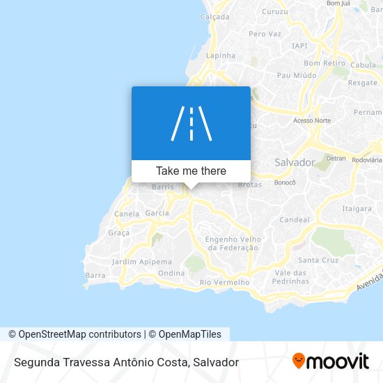 Segunda Travessa Antônio Costa map
