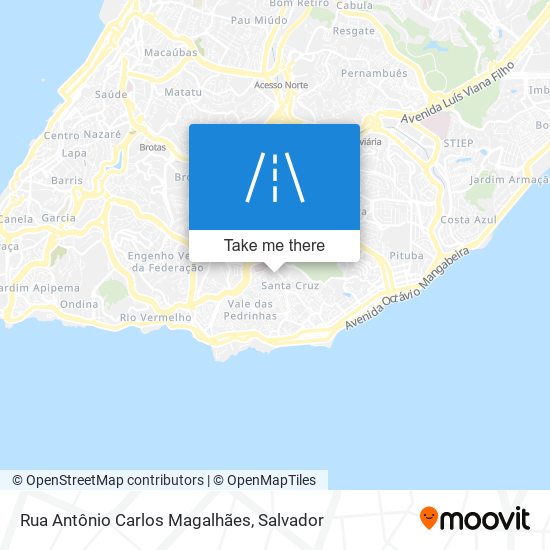 Mapa Rua Antônio Carlos Magalhães