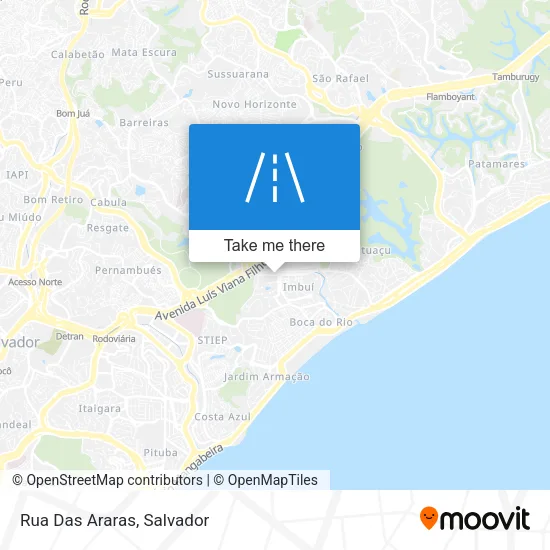Rua Das Araras map