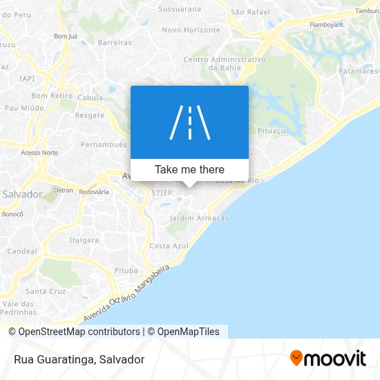 Rua Guaratinga map