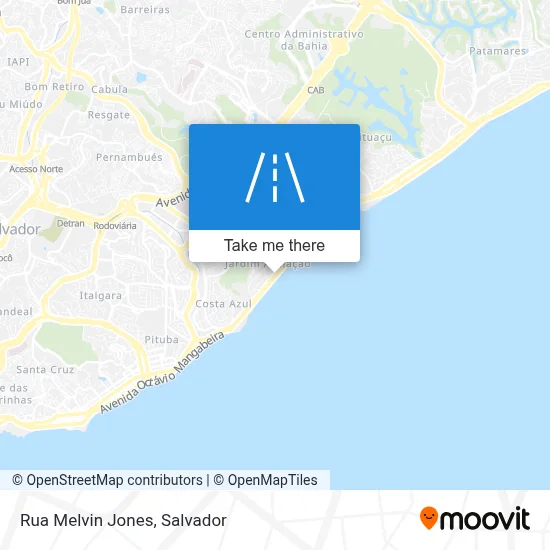 Rua Melvin Jones map