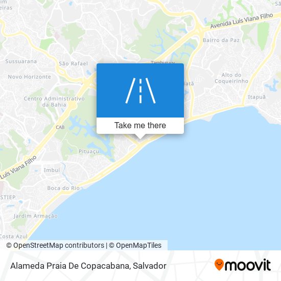 Mapa Alameda Praia De Copacabana