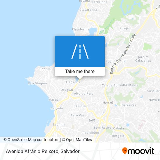 Mapa Avenida Afrânio Peixoto