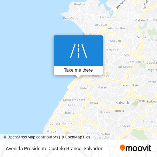 Mapa Avenida Presidente Castelo Branco