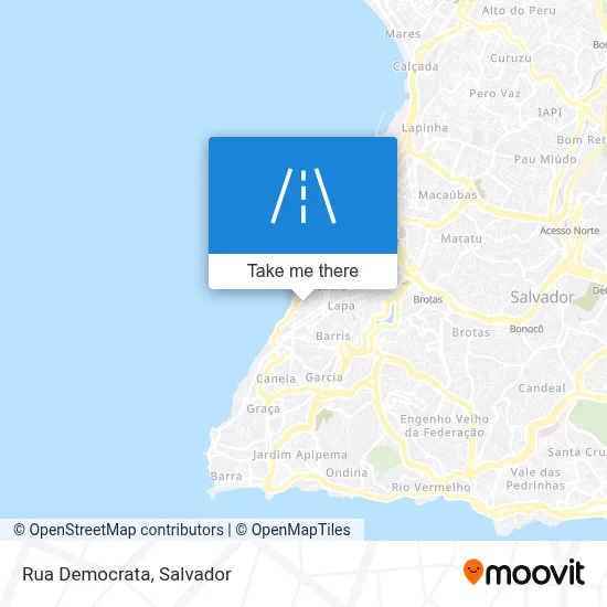 Rua Democrata map