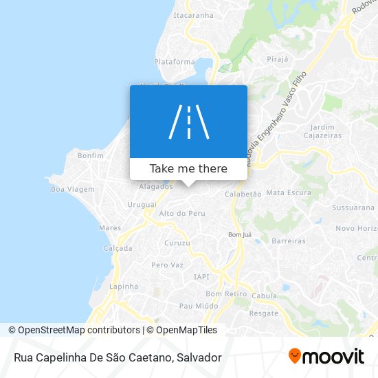 Mapa Rua Capelinha De São Caetano