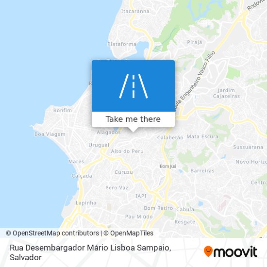 Mapa Rua Desembargador Mário Lisboa Sampaio