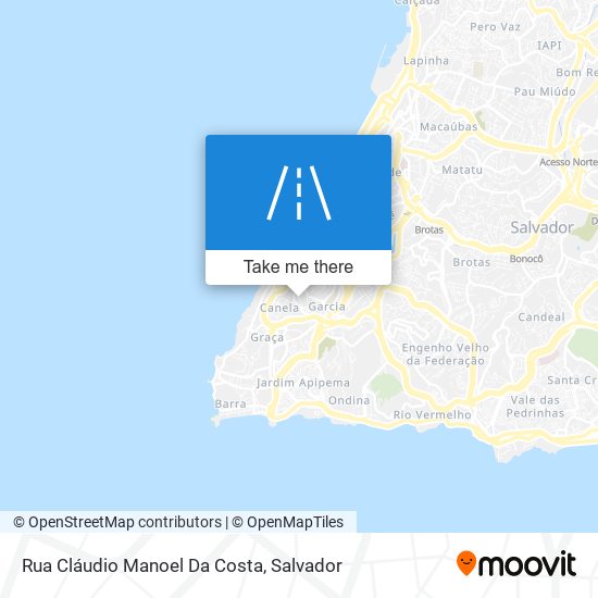 Mapa Rua Cláudio Manoel Da Costa