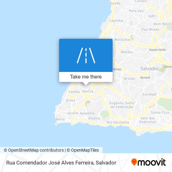 Mapa Rua Comendador José Alves Ferreira