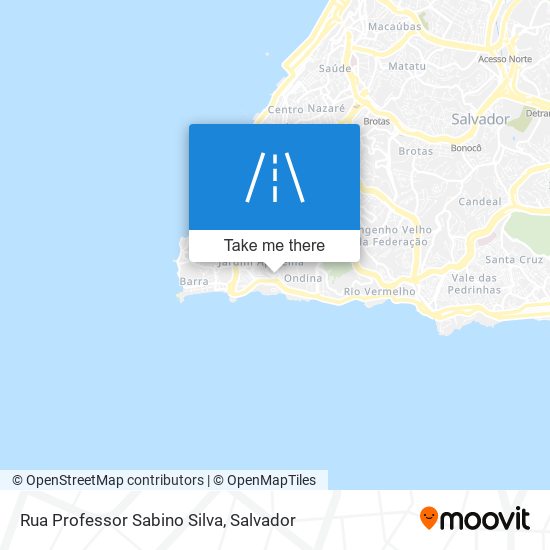 Mapa Rua Professor Sabino Silva