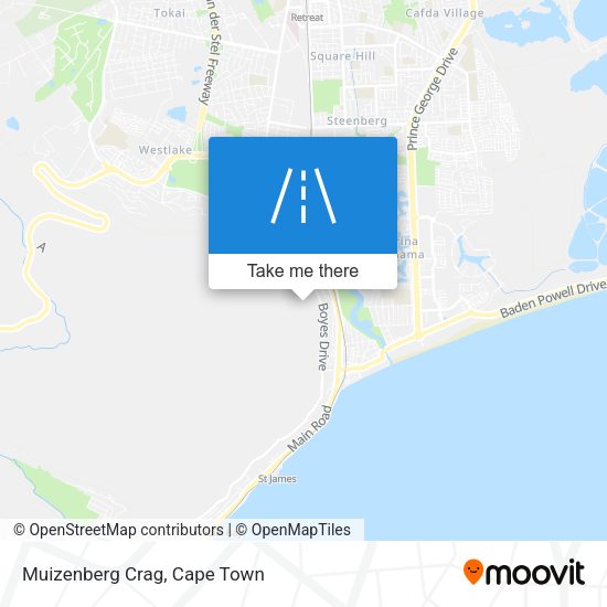 Muizenberg Crag map