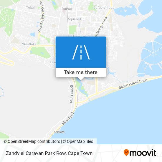 Zandvlei Caravan Park Row map