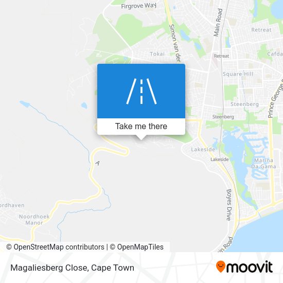 Magaliesberg Close map
