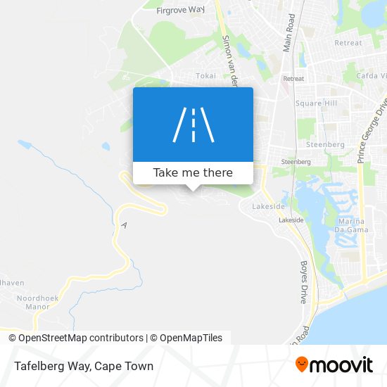 Tafelberg Way map