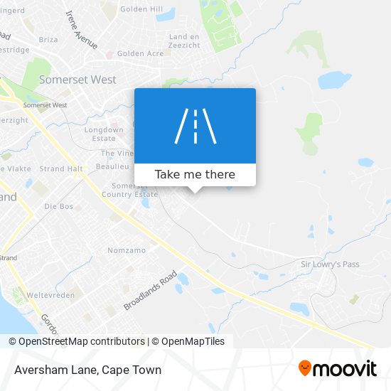 Aversham Lane map