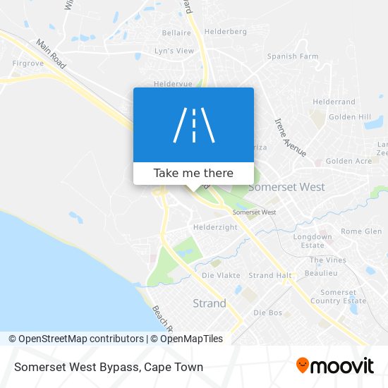 Somerset West Bypass map