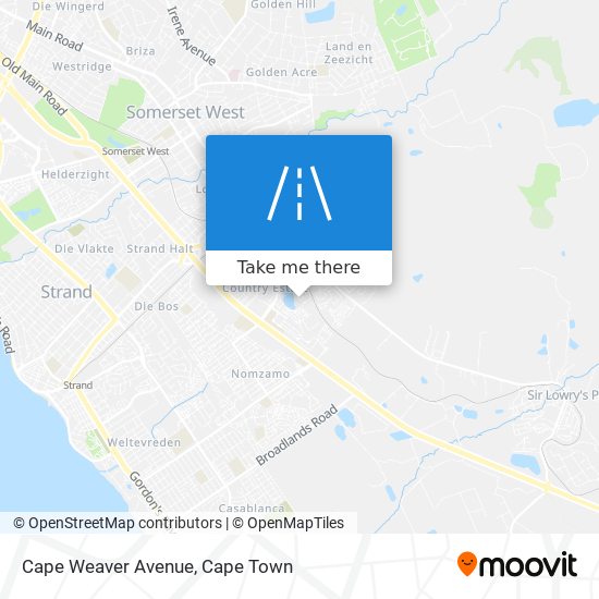 Cape Weaver Avenue map