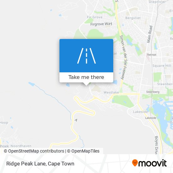 Ridge Peak Lane map