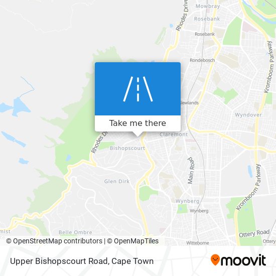 Upper Bishopscourt Road map