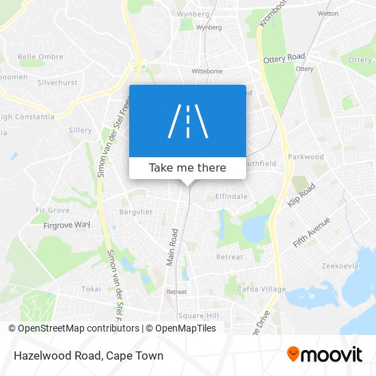 Hazelwood Road map