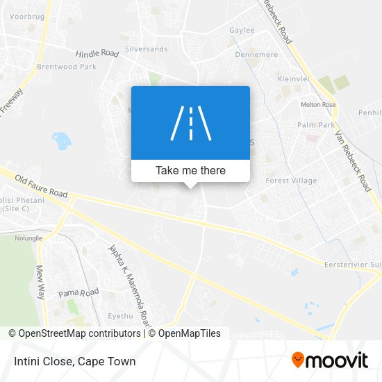 Intini Close map