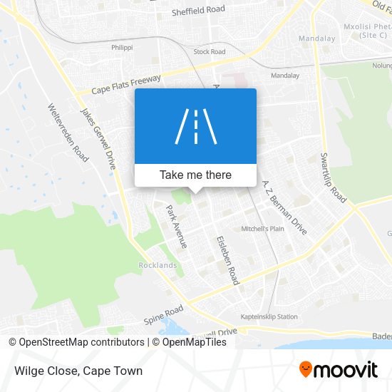 Wilge Close map