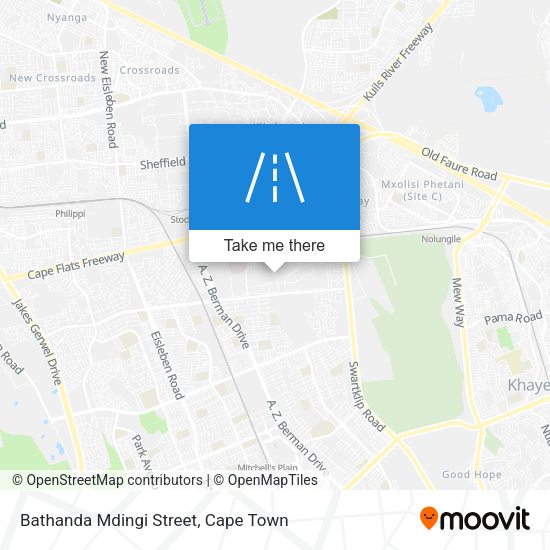 Bathanda Mdingi Street map