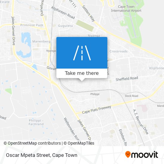 Oscar Mpeta Street map