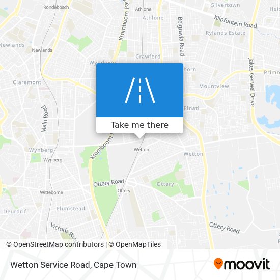 Wetton Service Road map