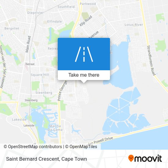 Saint Bernard Crescent map