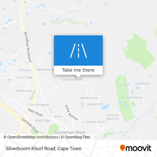 Silverboom Kloof Road map