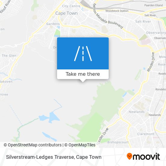 Silverstream-Ledges Traverse map