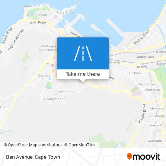 Ben Avenue map