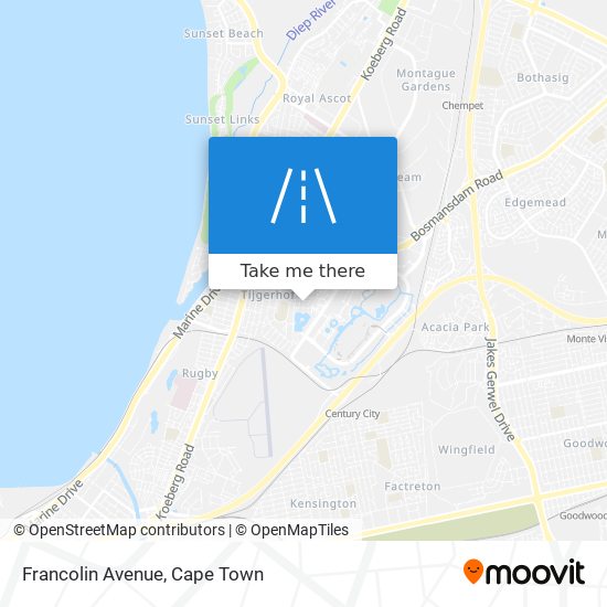 Francolin Avenue map