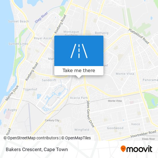 Bakers Crescent map