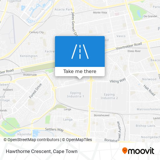 Hawthorne Crescent map