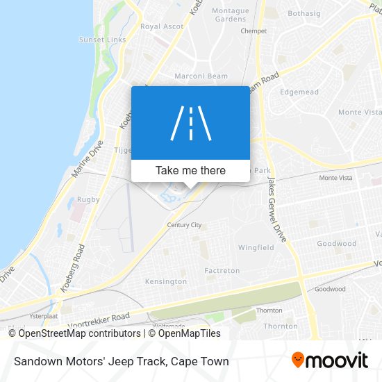 Sandown Motors' Jeep Track map