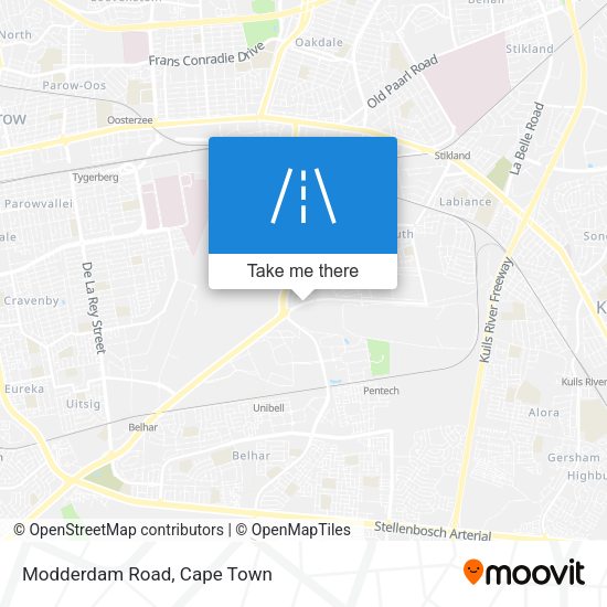 Modderdam Road map