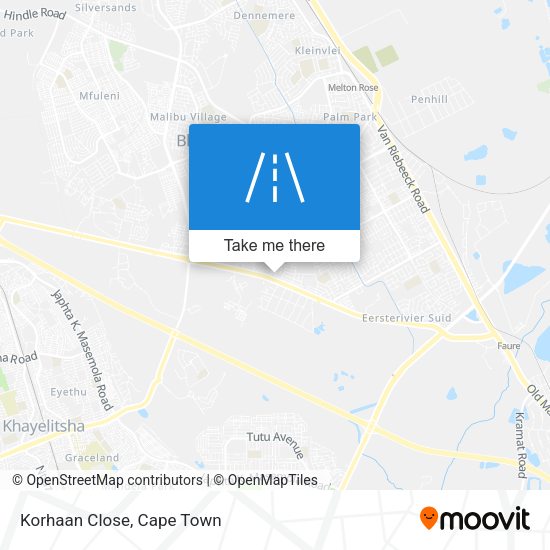 Korhaan Close map