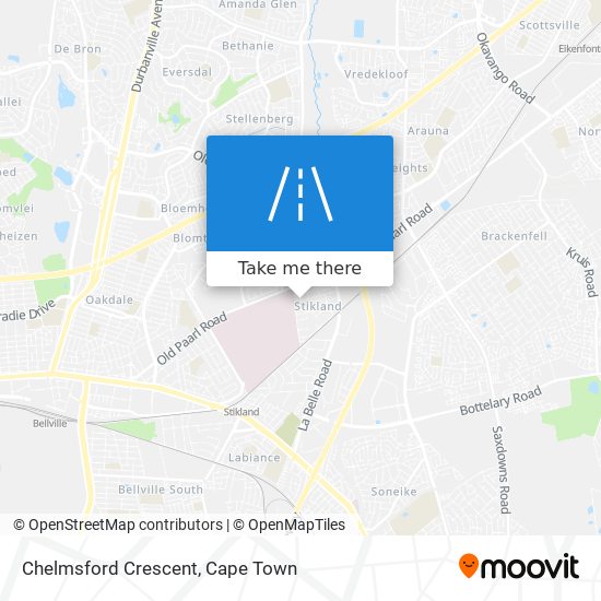 Chelmsford Crescent map