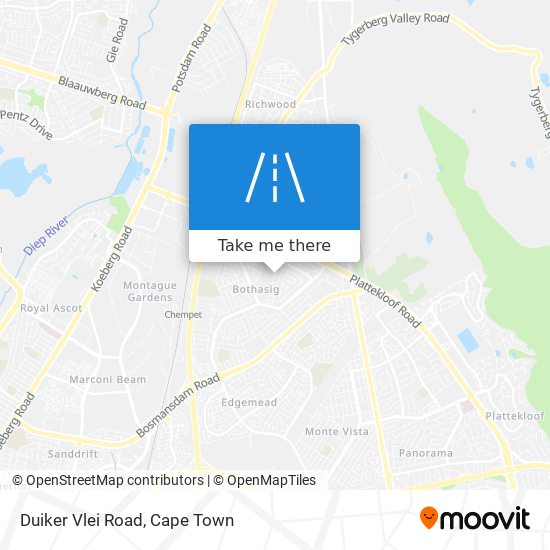Duiker Vlei Road map